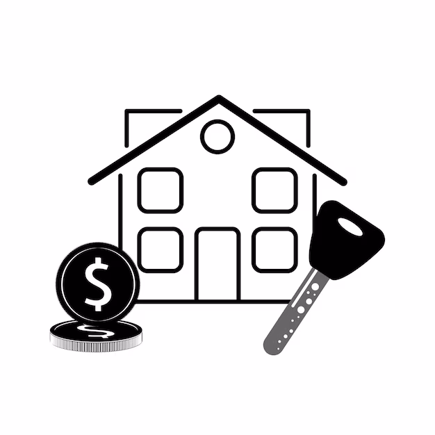 buy-sell-rent-house-concept-money-house-key-icon-isolated-white-background-vector-illustration_136875-3086